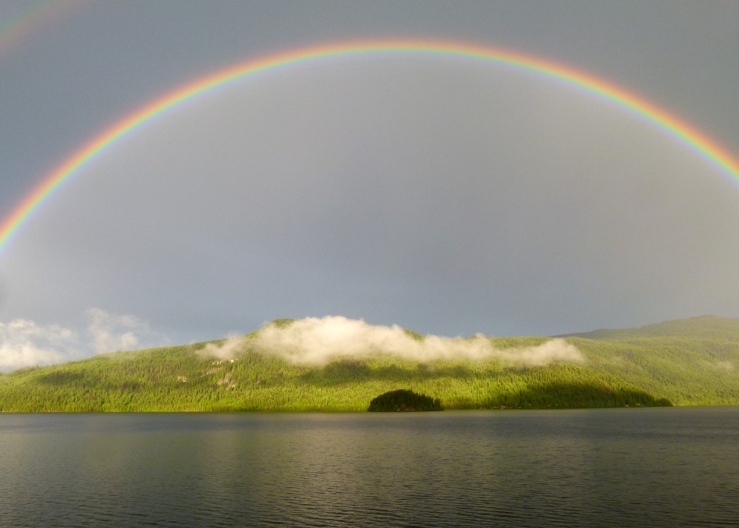 Postnatal depression is a storm, the rainbow means it's almost over.