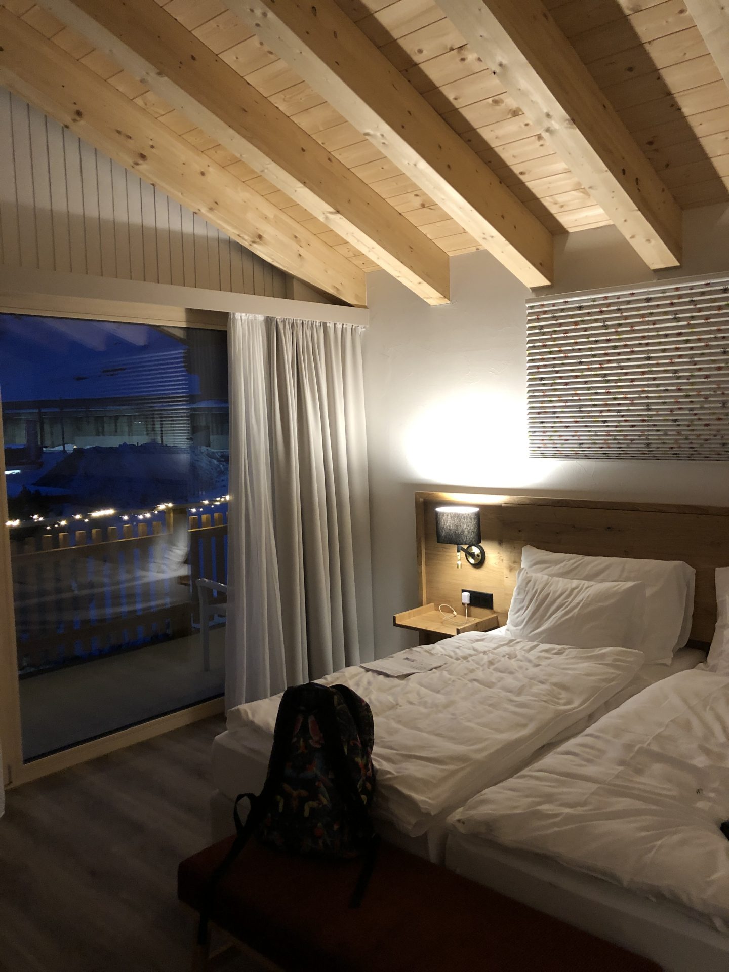 The bedroom of our apartment in Zermatt.