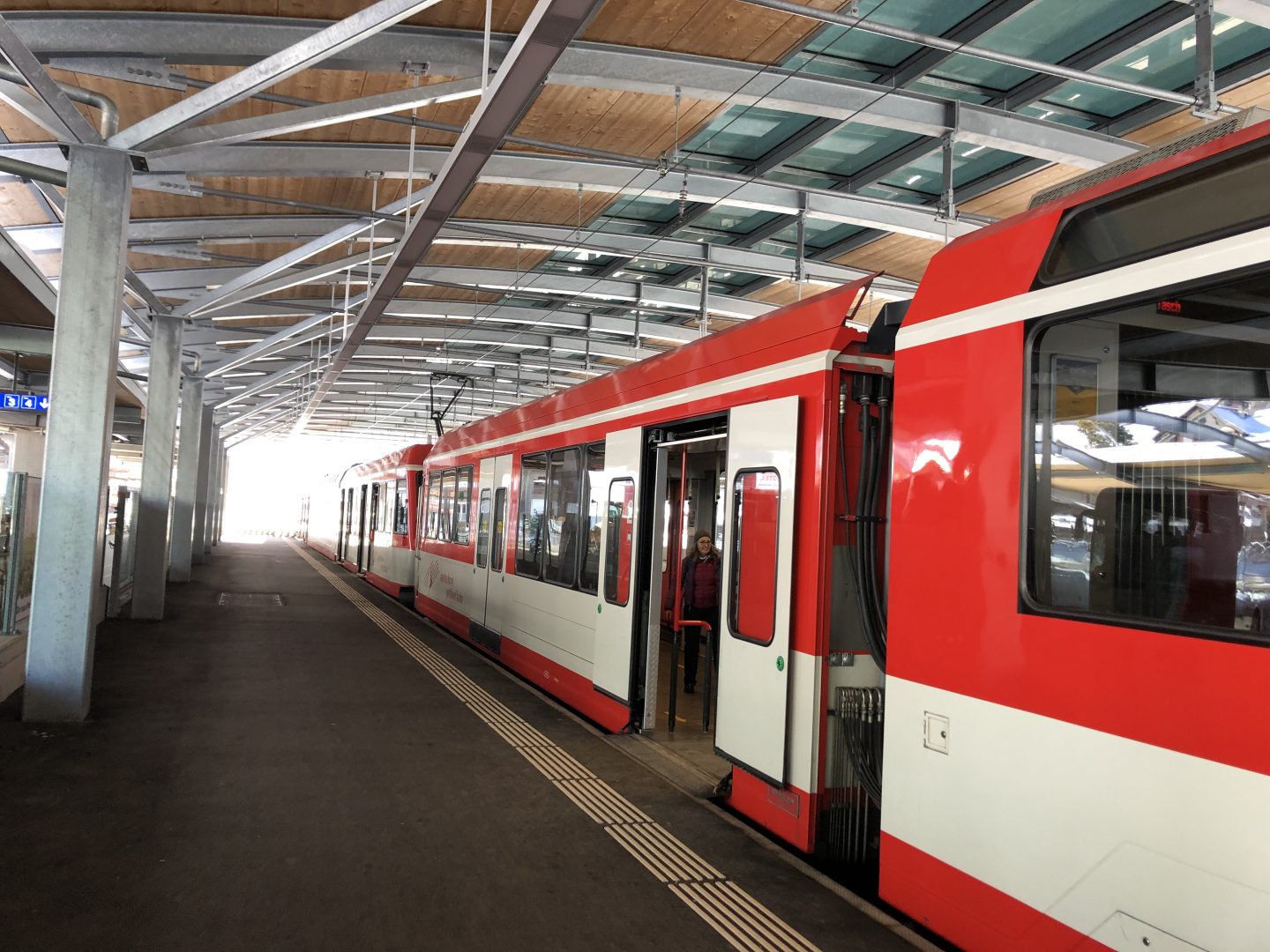 The electric train from Täsche to Zermatt.