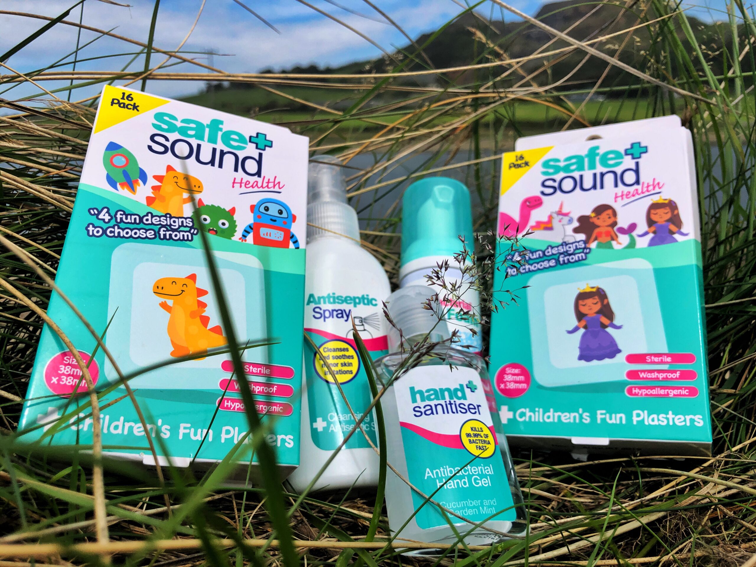 Safe and sound health products, essential on the kit list for family adventures.
