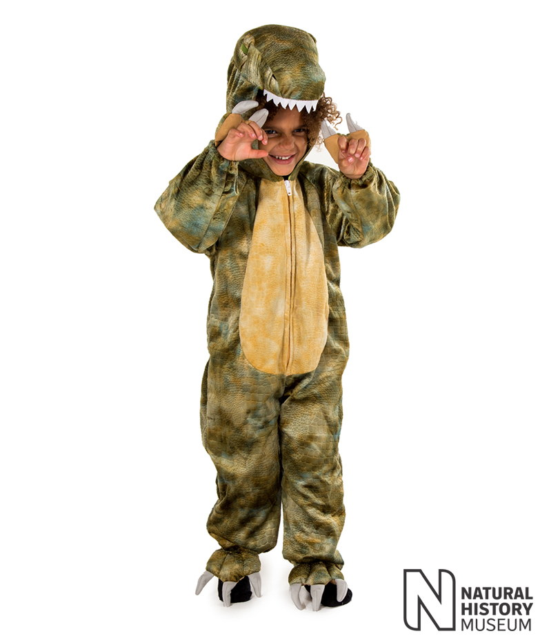 A brilliant T-Rex costume from Pretend to Bee is brilliant fun for Dinovember Dress Up.