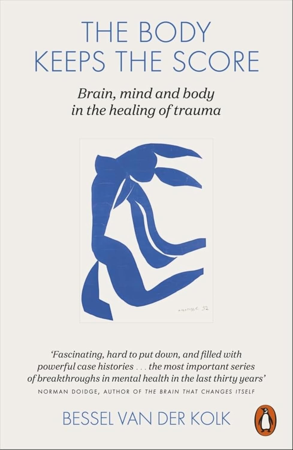 Image shows the cover of the book The Body Keeps The Score by Bessel Van Der Kolk part of a post about the best Autism / Trauma/ ADHD Books for adults.